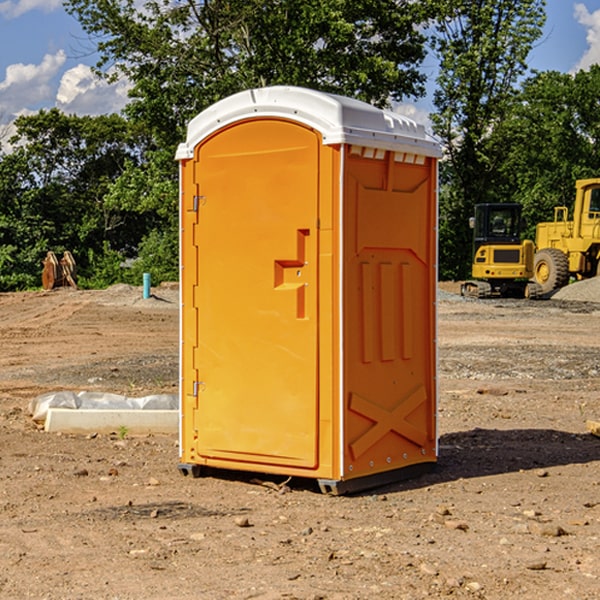 how often are the porta potties cleaned and serviced during a rental period in Bear Creek